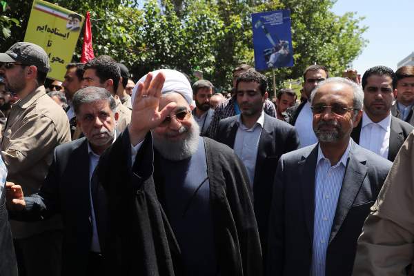 حسن روحانی در راهپیمایی روز قدس