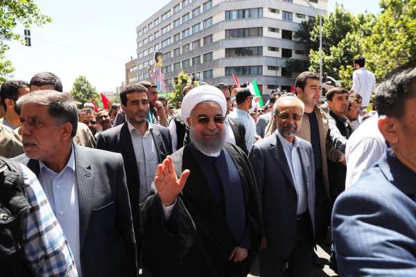 حسن روحانی در راهپیمایی روز قدس