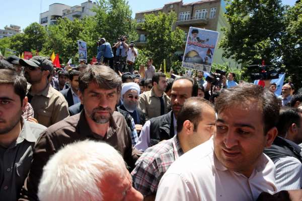 حسن روحانی در راهپیمایی روز قدس
