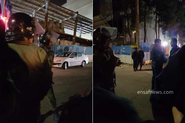 تنش معترضان تخریب بوستان پنجم پاسداران و پلیس