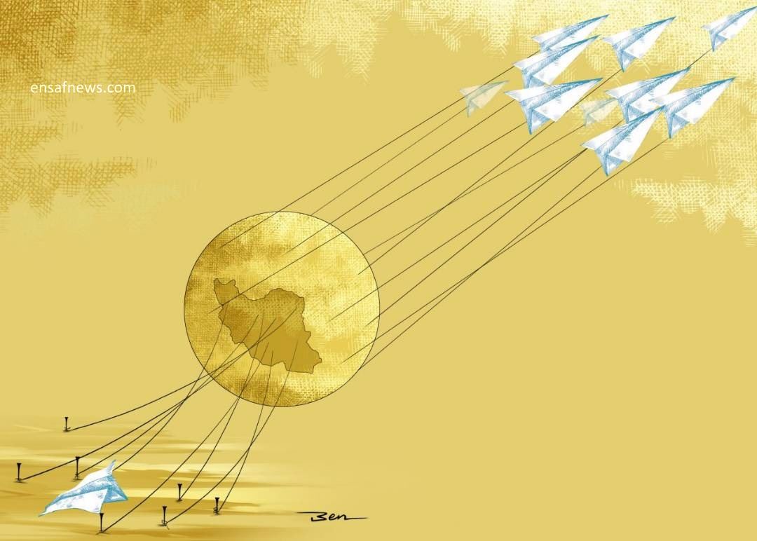 کارتون جهت جهانی تلگرام کاری از بنیامین آل علی