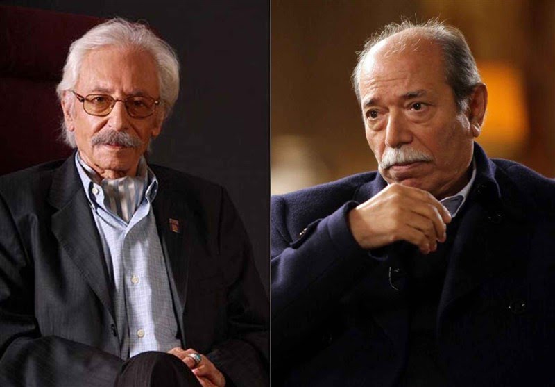 عیادت علی نصیریان از جمشید مشایخی در بیمارستان