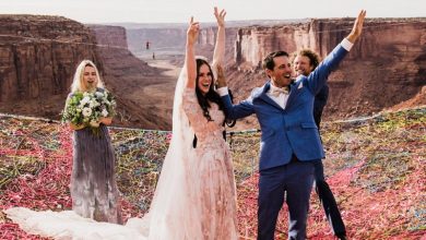 عروسی در ارتفا 120 متری