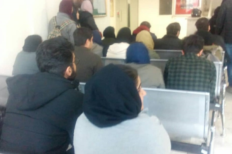 حضور تعدادی از دانشجویان دانشگاه تهران در سازمانامور دانشجویی