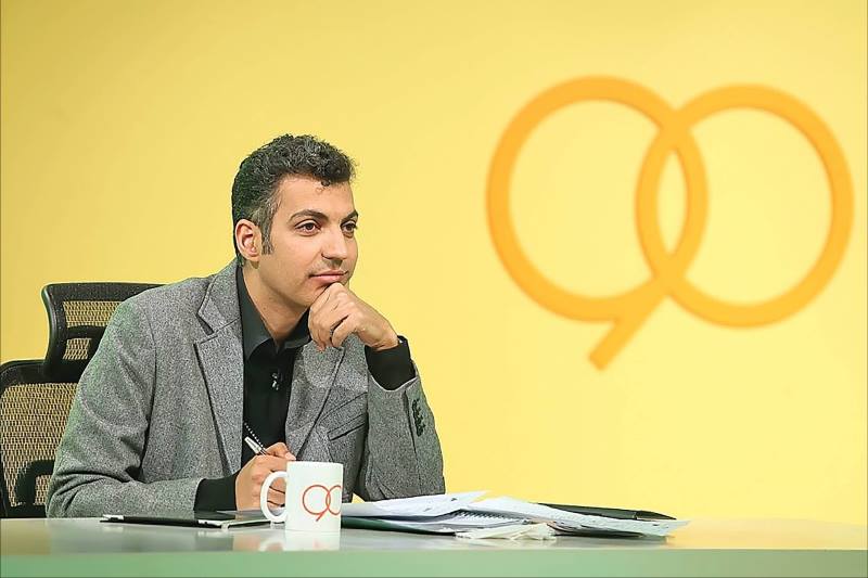عادل فردوسی پور در زمان برنامه نود