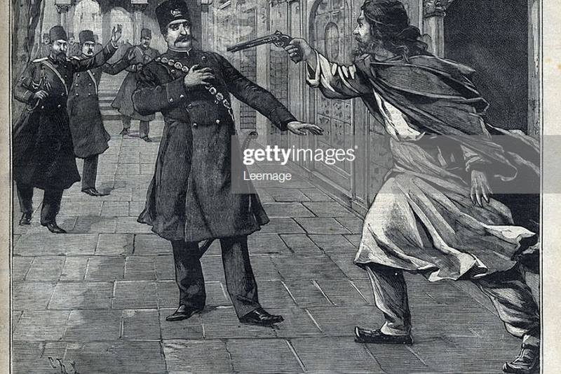 صحنه‌ی قتل ناصرالدین شاه روی جلد روزنامه‌ی فرانسوی