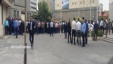 تجمع کارکنان متروی تهران در اعتراض به پیمانی شدن
