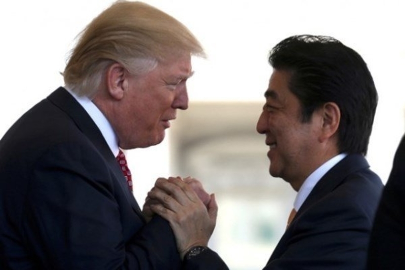 شینزو آبه و ترامپ