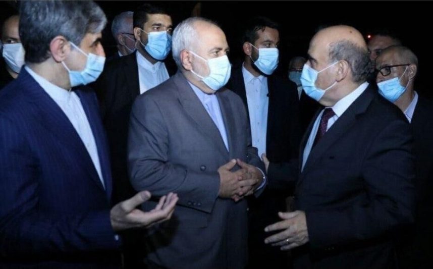 ظریف در فرودگاه بیروت