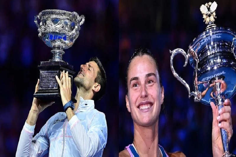 پایان گرنداسلم استرالیا 2023 | جوکوویچ و سابالنکا فاتحان اولین گرنداسلم سال