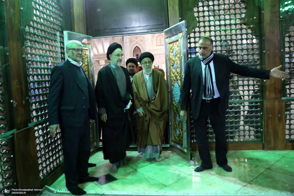 تجدید میثاق اعضای مجمع روحانیون مبارز با آرمان‌های امام خمینی [+ سخنان خاتمی و خوئینی‌ها]