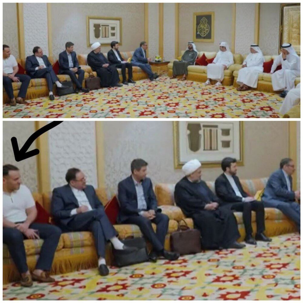 تی شرت و کالج پوش در دیدار شمخانی و شیخ محمد!