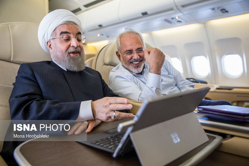 محمدجواد ظریف و حسن روحانی